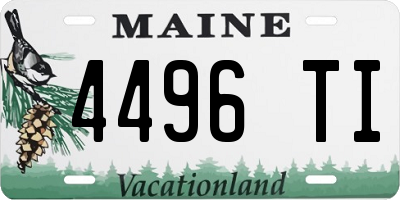 ME license plate 4496TI