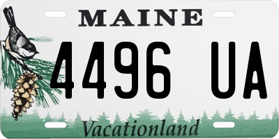 ME license plate 4496UA