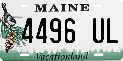 ME license plate 4496UL
