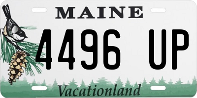 ME license plate 4496UP