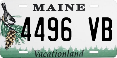ME license plate 4496VB
