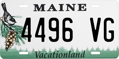 ME license plate 4496VG