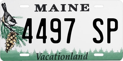 ME license plate 4497SP