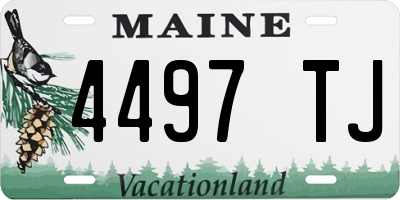 ME license plate 4497TJ