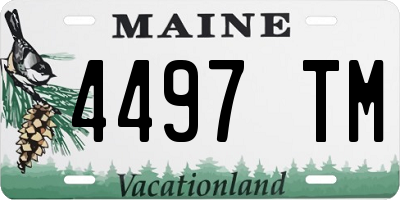 ME license plate 4497TM