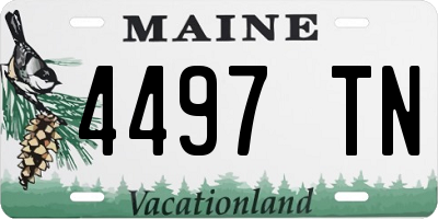 ME license plate 4497TN