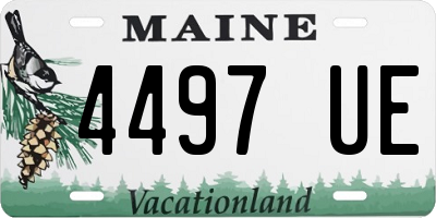 ME license plate 4497UE