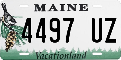 ME license plate 4497UZ
