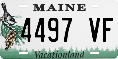 ME license plate 4497VF