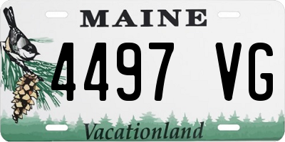 ME license plate 4497VG