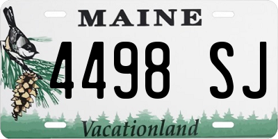ME license plate 4498SJ
