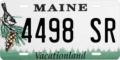 ME license plate 4498SR