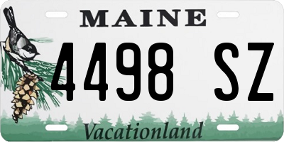 ME license plate 4498SZ