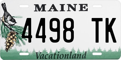 ME license plate 4498TK