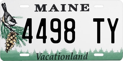 ME license plate 4498TY