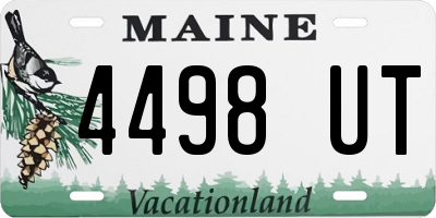 ME license plate 4498UT