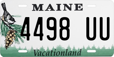 ME license plate 4498UU