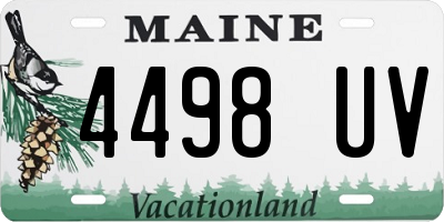 ME license plate 4498UV