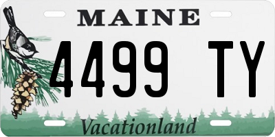 ME license plate 4499TY
