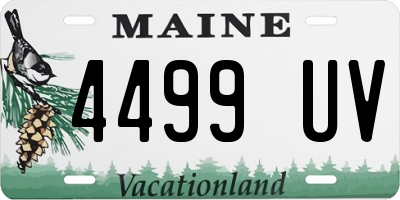 ME license plate 4499UV