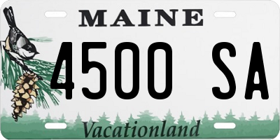 ME license plate 4500SA
