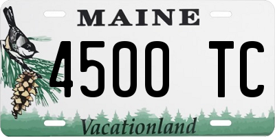 ME license plate 4500TC