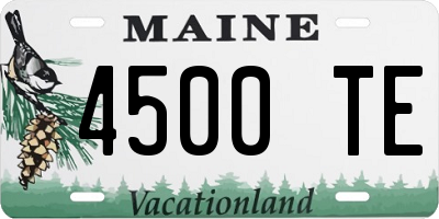 ME license plate 4500TE