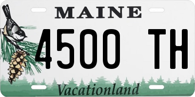 ME license plate 4500TH