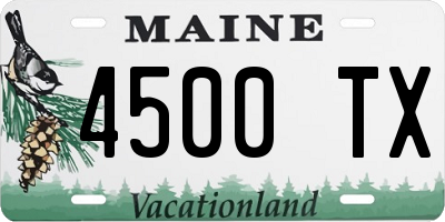 ME license plate 4500TX