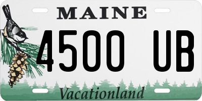 ME license plate 4500UB