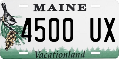 ME license plate 4500UX