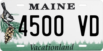 ME license plate 4500VD