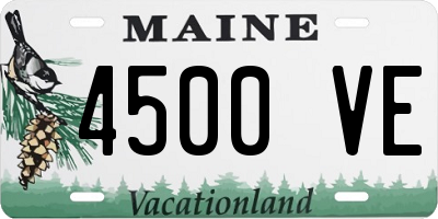 ME license plate 4500VE
