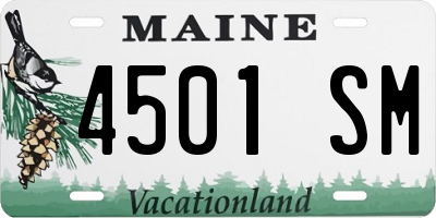 ME license plate 4501SM