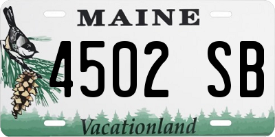 ME license plate 4502SB