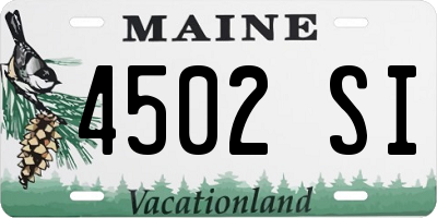 ME license plate 4502SI