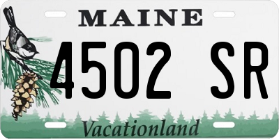 ME license plate 4502SR
