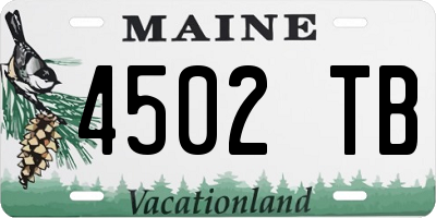 ME license plate 4502TB