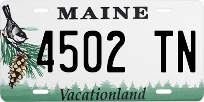 ME license plate 4502TN