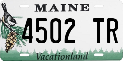 ME license plate 4502TR