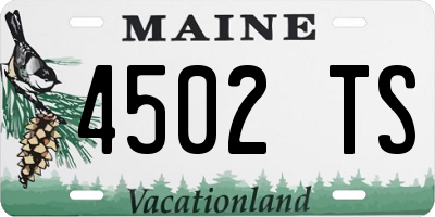 ME license plate 4502TS