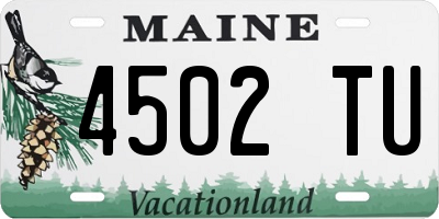ME license plate 4502TU