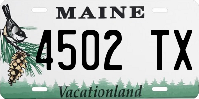 ME license plate 4502TX