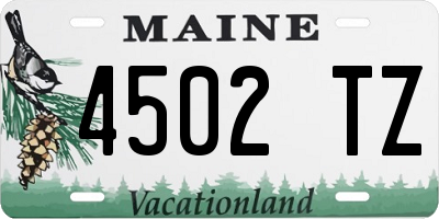 ME license plate 4502TZ