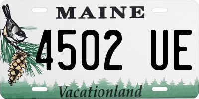 ME license plate 4502UE