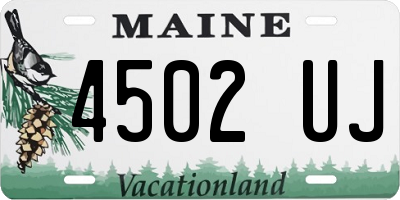 ME license plate 4502UJ
