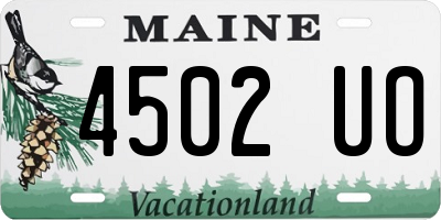 ME license plate 4502UO