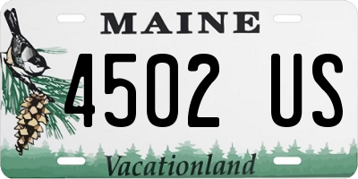 ME license plate 4502US