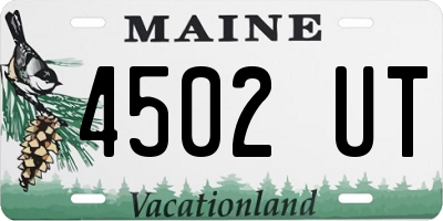 ME license plate 4502UT