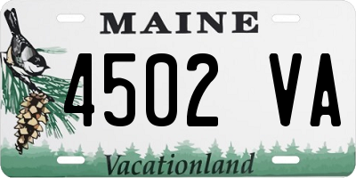 ME license plate 4502VA